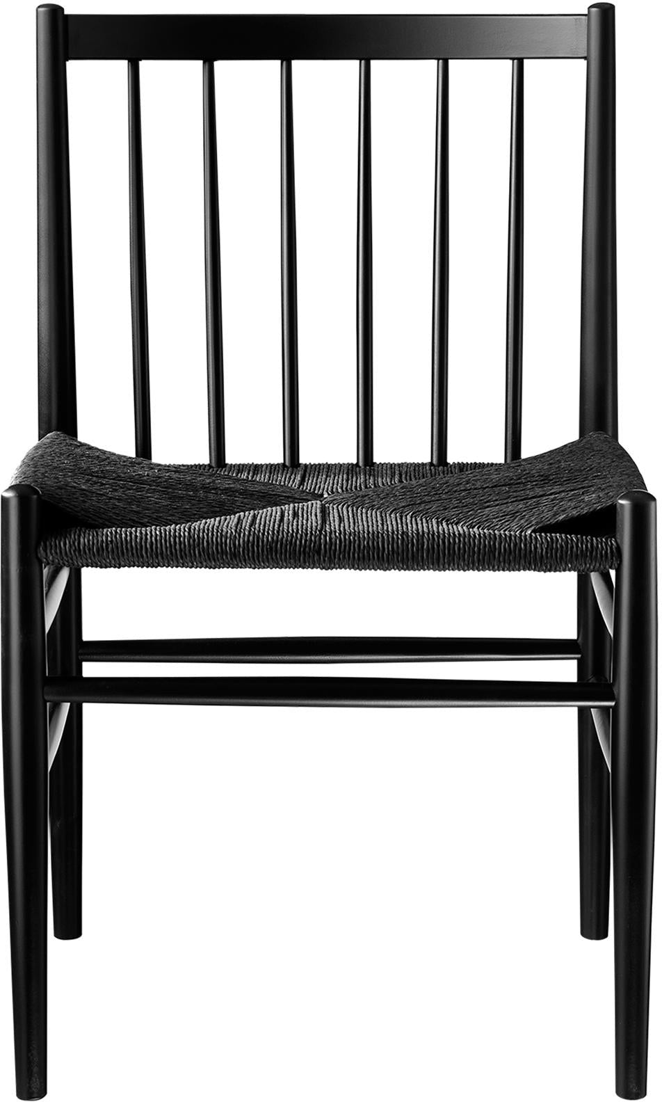 Fdb Møbler J80 Dining Chair, Black Beech, Black Mesh