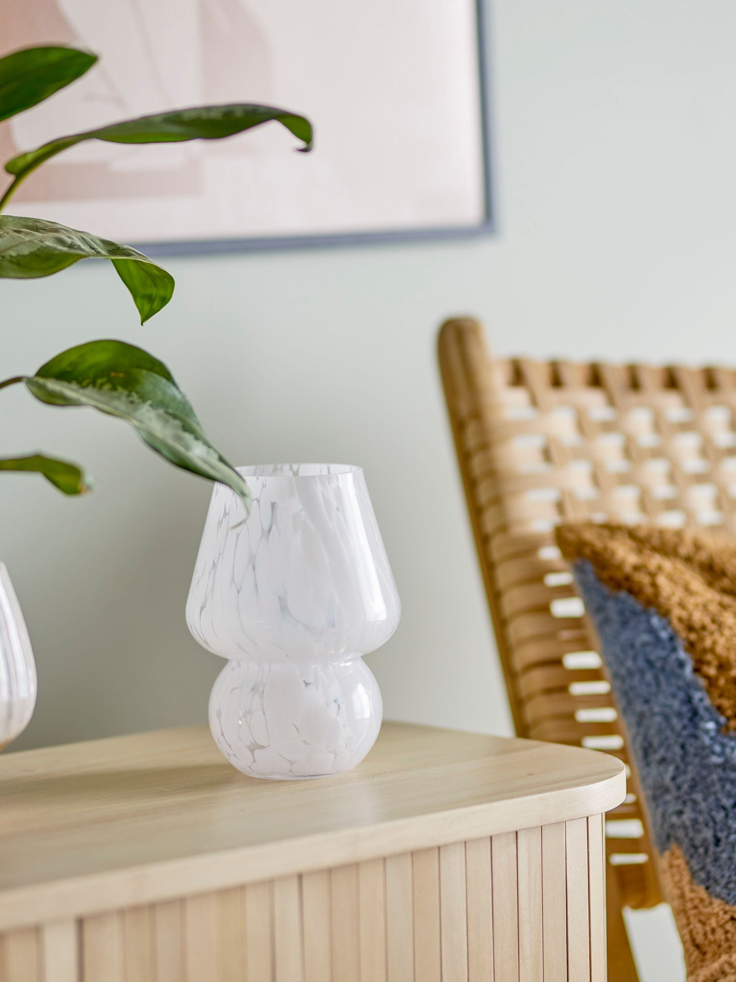 Bloomingville Halim Vase, White, Glass