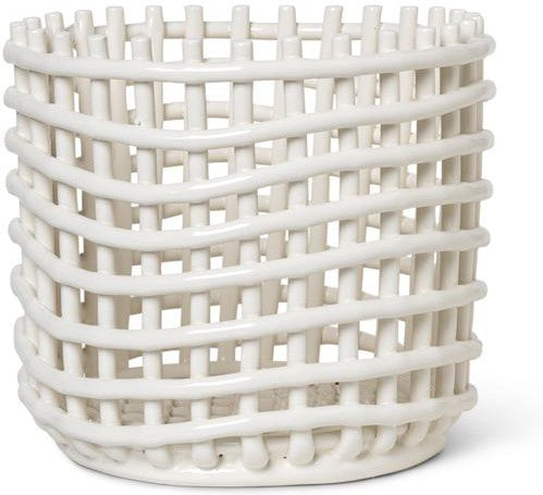 [product_category]-Ferm Living Ceramic Basket Large Off White-Ferm Living-5704723256342-110134202-FER-1