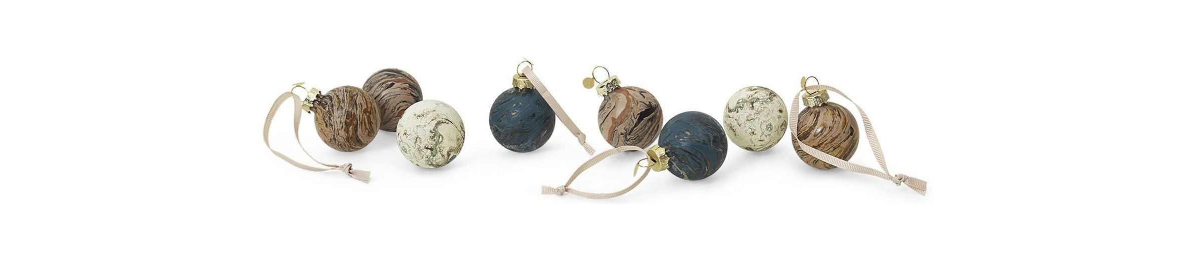 [product_category]-Ferm Living Christmas Marble Baubles Small, Set Of 8-Ferm Living-5704723301561-1104267190-FER-1