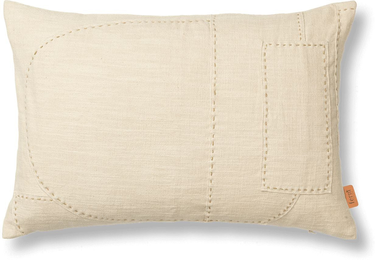 [product_category]-Ferm Living Darn Cushion Cover, Rectangular, Natur-Ferm Living-5704723313649-1104268398-FER-1