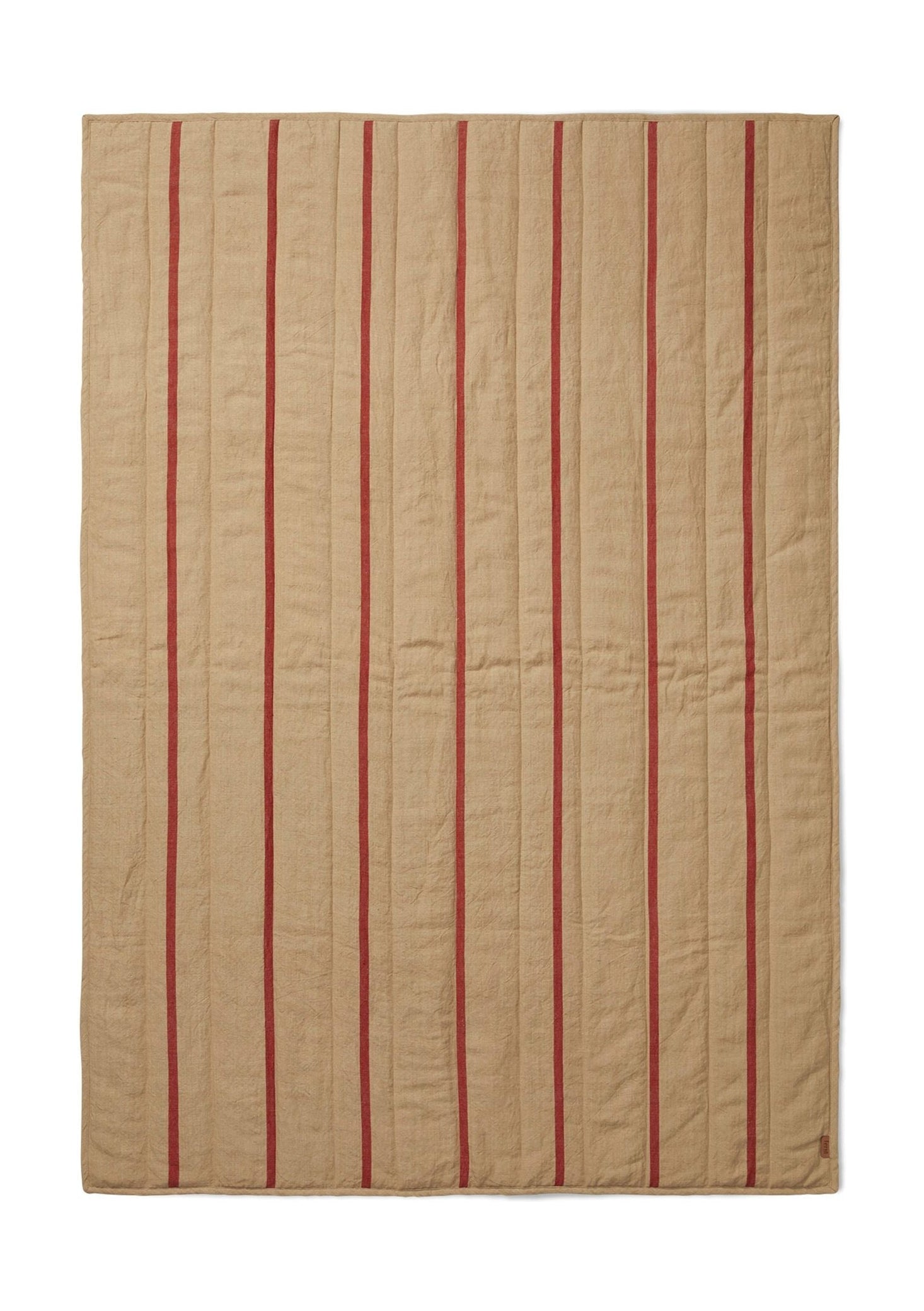 [product_category]-Ferm Living Grand Quilted Blanket, Camel/Red-Ferm Living-5704723305781-1104267612-FER-1