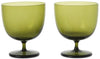 Ferm Living Host Water Glasses 20 Cl Set Of 2, Moss Green