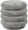 Ferm Living Pouf Round Stool Fadet Velvet Concrete 17, Small