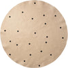 Ferm Living Tæppe Naturjute, Black Dots Ø 130 cm