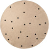 Ferm Living Tæppe Naturjute, Black Dots Ø 100 cm