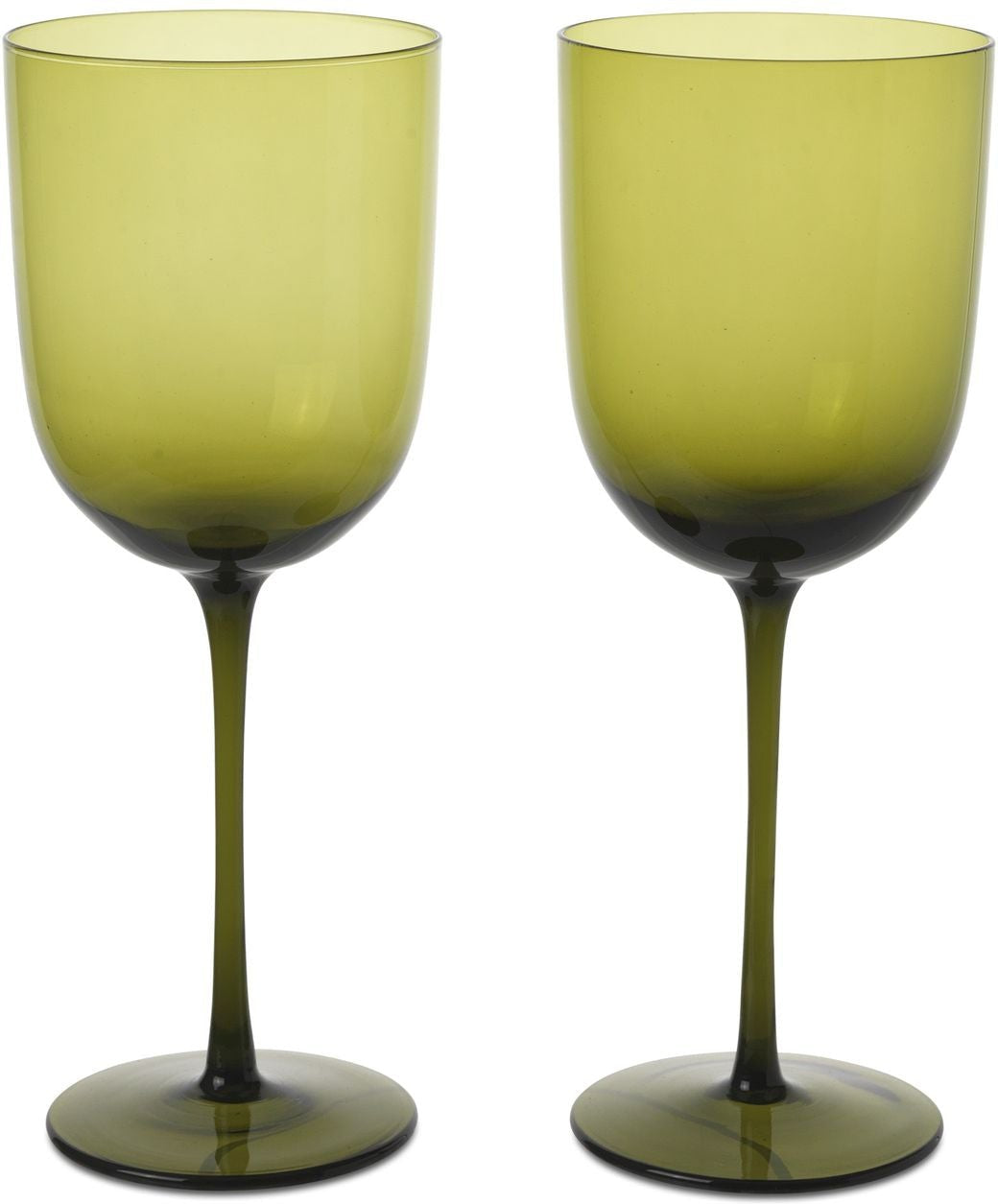 Ferm Living Host Red Vine Glasses 36 Cl Sæt på 2, Moss Green