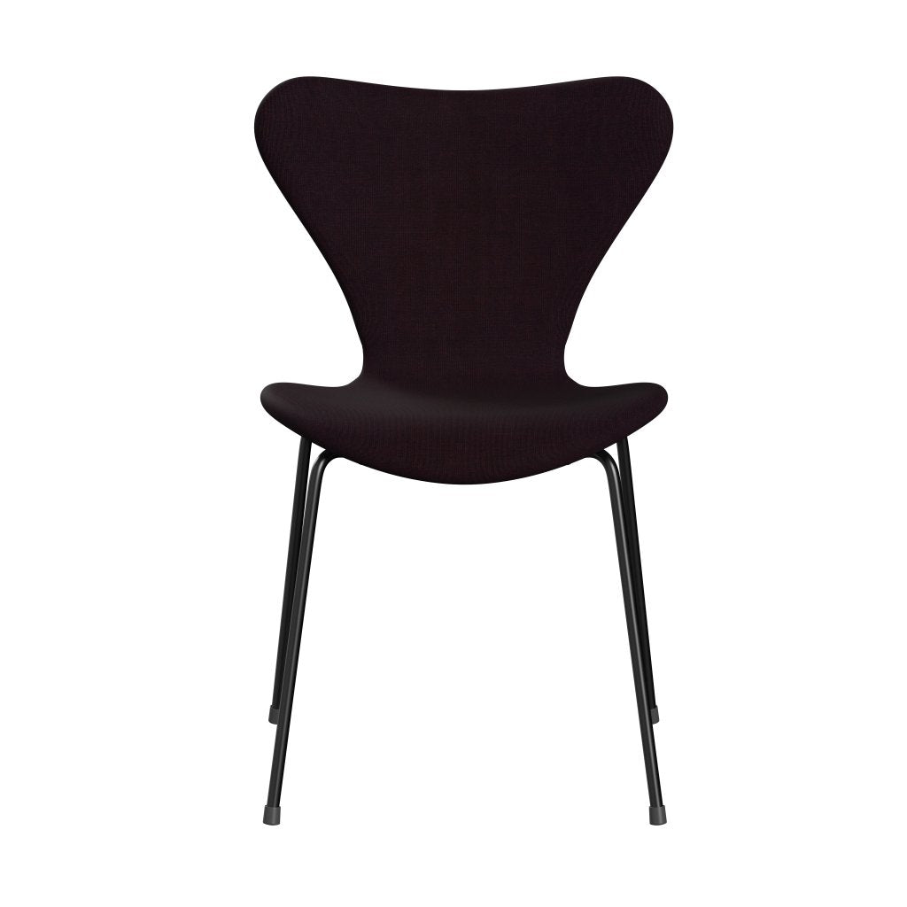 [product_category]-Fritz Hansen 3107 Chair Full Upholstery, Black/Canvas Ocean Violet-Fritz Hansen-3107FU-CA0694-DRBL-FRI-1