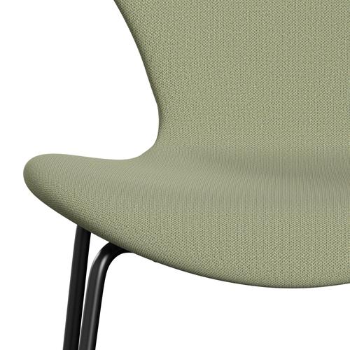 [product_category]-Fritz Hansen 3107 Chair Full Upholstery, Black/Capture Soft Green-Fritz Hansen-3107FU-CP5101-DRBL-FRI-6