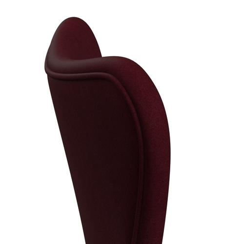 [product_category]-Fritz Hansen 3107 Chair Full Upholstery, Black/Divina Aubergine (Div671)-Fritz Hansen-3107FU-DIV671-DRBL-FRI-5