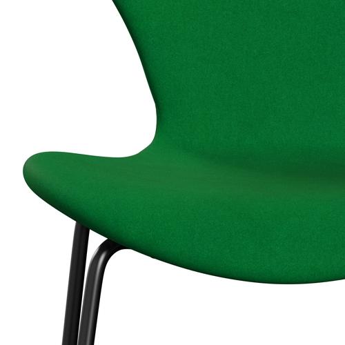 [product_category]-Fritz Hansen 3107 Chair Full Upholstery, Black/Divina Grass Green-Fritz Hansen-3107FU-DIV922-DRBL-FRI-6