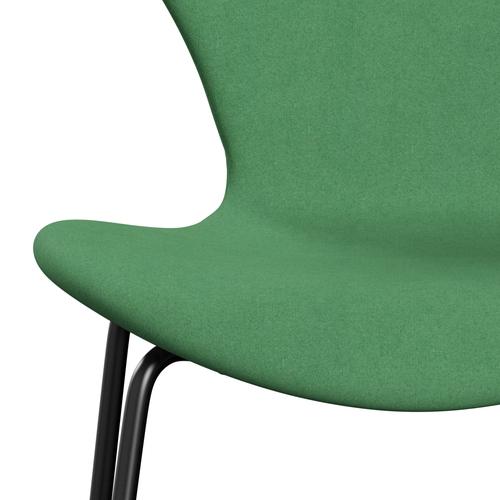 [product_category]-Fritz Hansen 3107 Chair Full Upholstery, Black/Divina Green-Fritz Hansen-3107FU-DIV966-DRBL-FRI-6