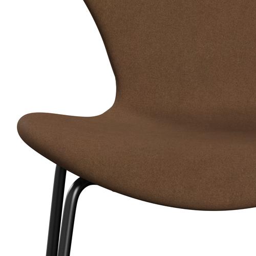 [product_category]-Fritz Hansen 3107 Chair Full Upholstery, Black/Divina Light Brown-Fritz Hansen-3107FU-DIV334-DRBL-FRI-6