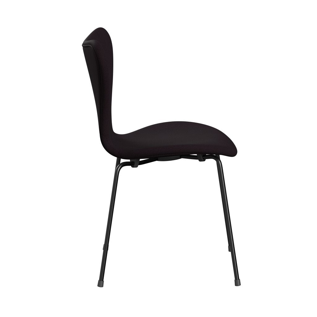 [product_category]-Fritz Hansen 3107 Chair Full Upholstery, Black/Fame Brown (F61108)-Fritz Hansen-3107FU-F61108-DRBL-FRI-3