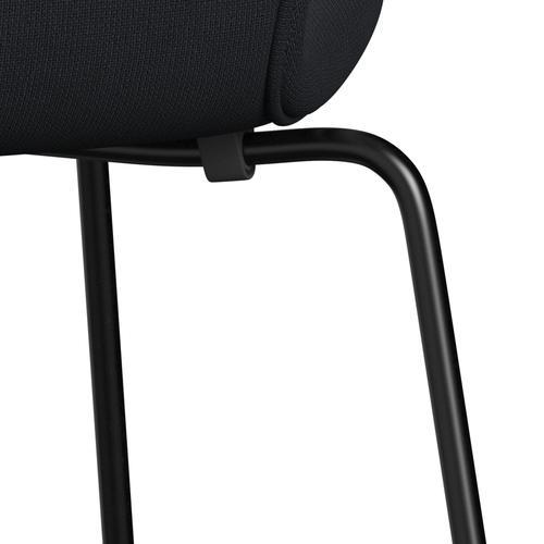 [product_category]-Fritz Hansen 3107 Chair Full Upholstery, Black/Fame Grey (F60019)-Fritz Hansen-3107FU-F60019-DRBL-FRI-7