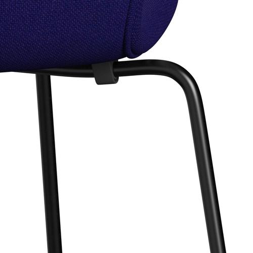 [product_category]-Fritz Hansen 3107 Chair Full Upholstery, Black/Hallingdal Violet Dark-Fritz Hansen-3107FU-HAL763-DRBL-FRI-7