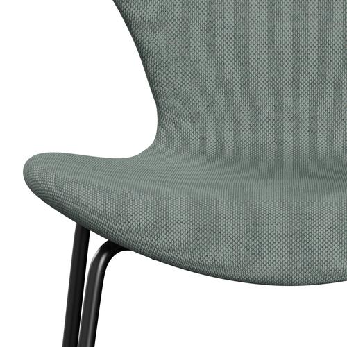 [product_category]-Fritz Hansen 3107 Chair Full Upholstery, Black/Re Wool Light Aquamarine/Natural-Fritz Hansen-3107FU-REW868-DRBL-FRI-6