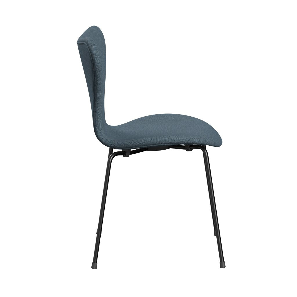 [product_category]-Fritz Hansen 3107 Chair Full Upholstery, Black/Re Wool Natural/Light Blue-Fritz Hansen-3107FU-REW768-DRBL-FRI-3