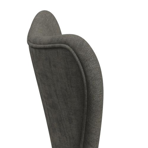 [product_category]-Fritz Hansen 3107 Chair Full Upholstery, Black/Remix Concrete-Fritz Hansen-3107FU-REM133-DRBL-FRI-5