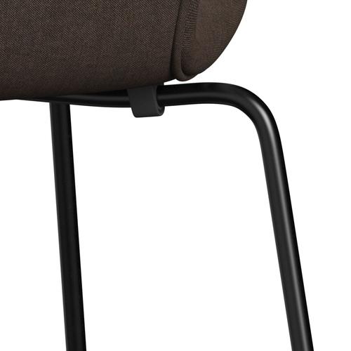 [product_category]-Fritz Hansen 3107 Chair Full Upholstery, Black/Remix Dark Brown (Rem356)-Fritz Hansen-3107FU-REM356-DRBL-FRI-7