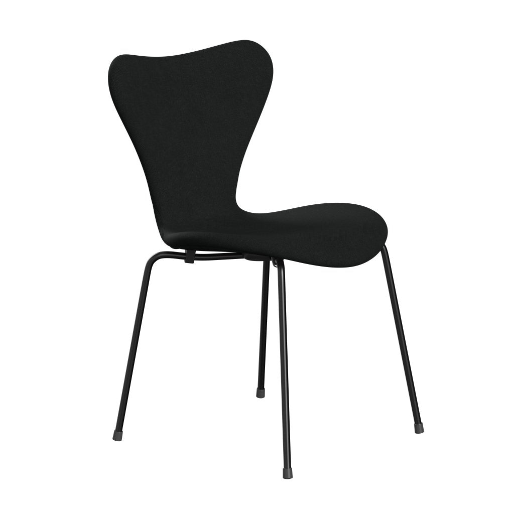 [product_category]-Fritz Hansen 3107 Chair Full Upholstery, Black/Steelcut Black-Fritz Hansen-3107FU-STI190-DRBL-FRI-2