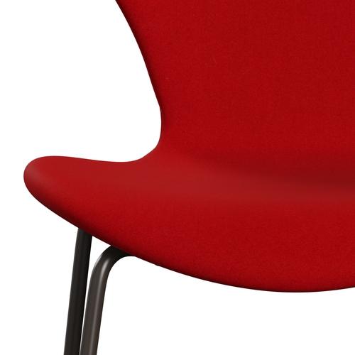 [product_category]-Fritz Hansen 3107 Chair Full Upholstery, Brown Bronze/Divina Red (Div623)-Fritz Hansen-3107FU-DIV623-DBPC-FRI-6