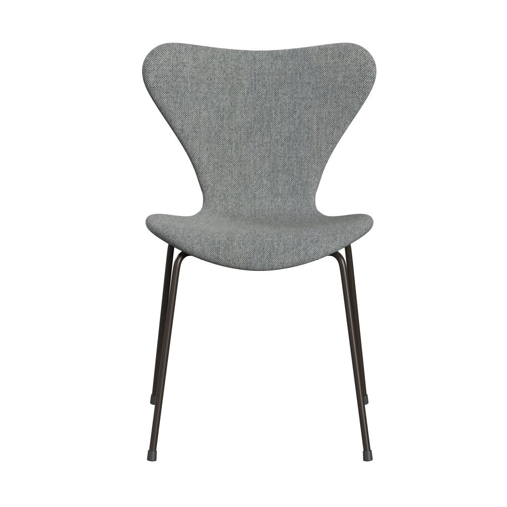 [product_category]-Fritz Hansen 3107 Chair Full Upholstery, Brown Bronze/Hallingdal White Grey-Fritz Hansen-3107FU-HAL116-DBPC-FRI-1