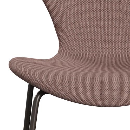 [product_category]-Fritz Hansen 3107 Chair Full Upholstery, Brown Bronze/Re Wool Soft Pink/Natural-Fritz Hansen-3107FU-REW648-DBPC-FRI-6