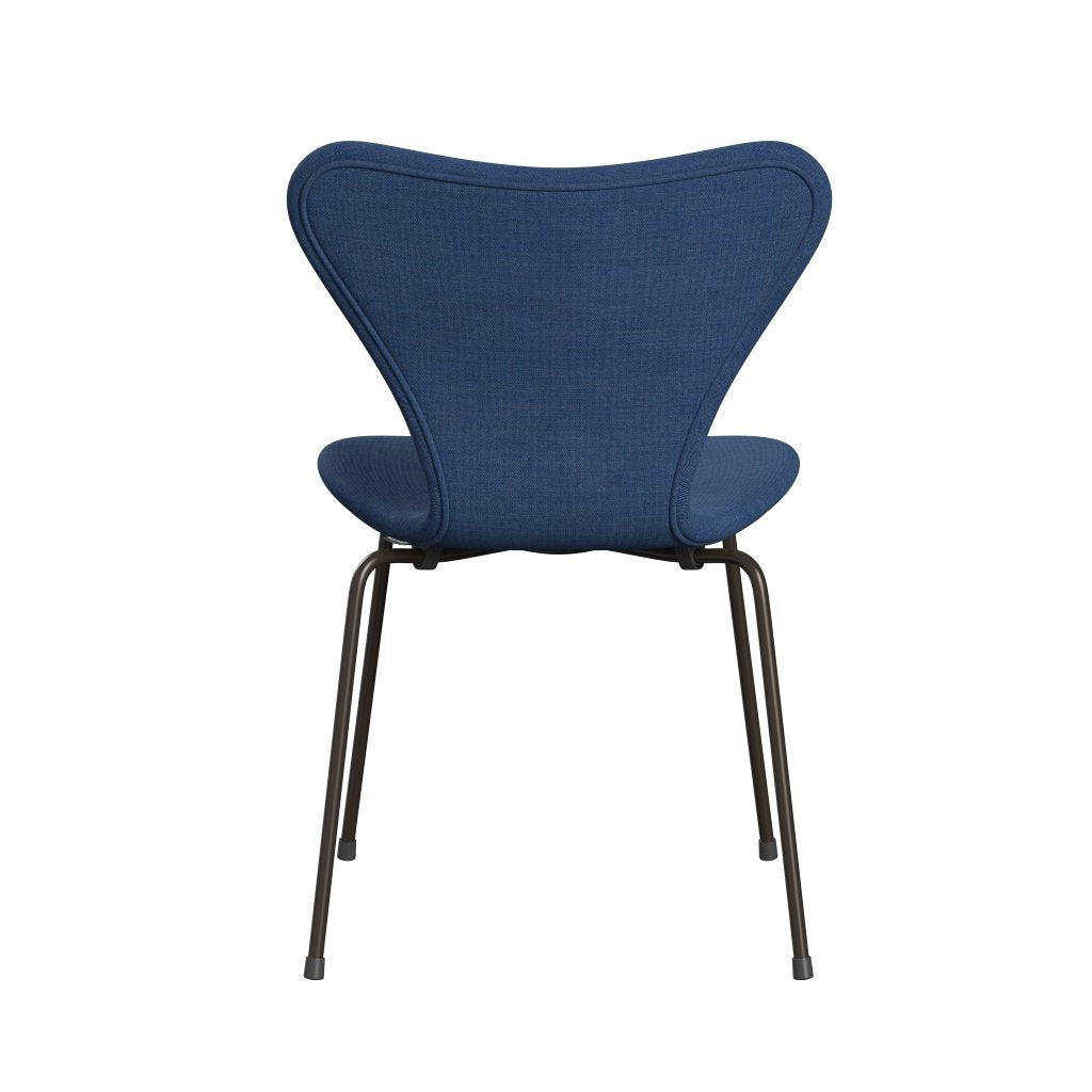 [product_category]-Fritz Hansen 3107 Chair Full Upholstery, Brown Bronze/Remix Cobalt Blue-Fritz Hansen-3107FU-REM762-DBPC-FRI-4