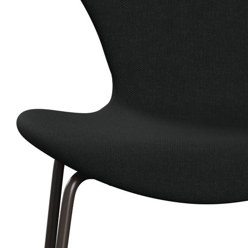 [product_category]-Fritz Hansen 3107 Chair Full Upholstery, Brown Bronze/Steelcut Black-Fritz Hansen-3107FU-STI190-DBPC-FRI-6