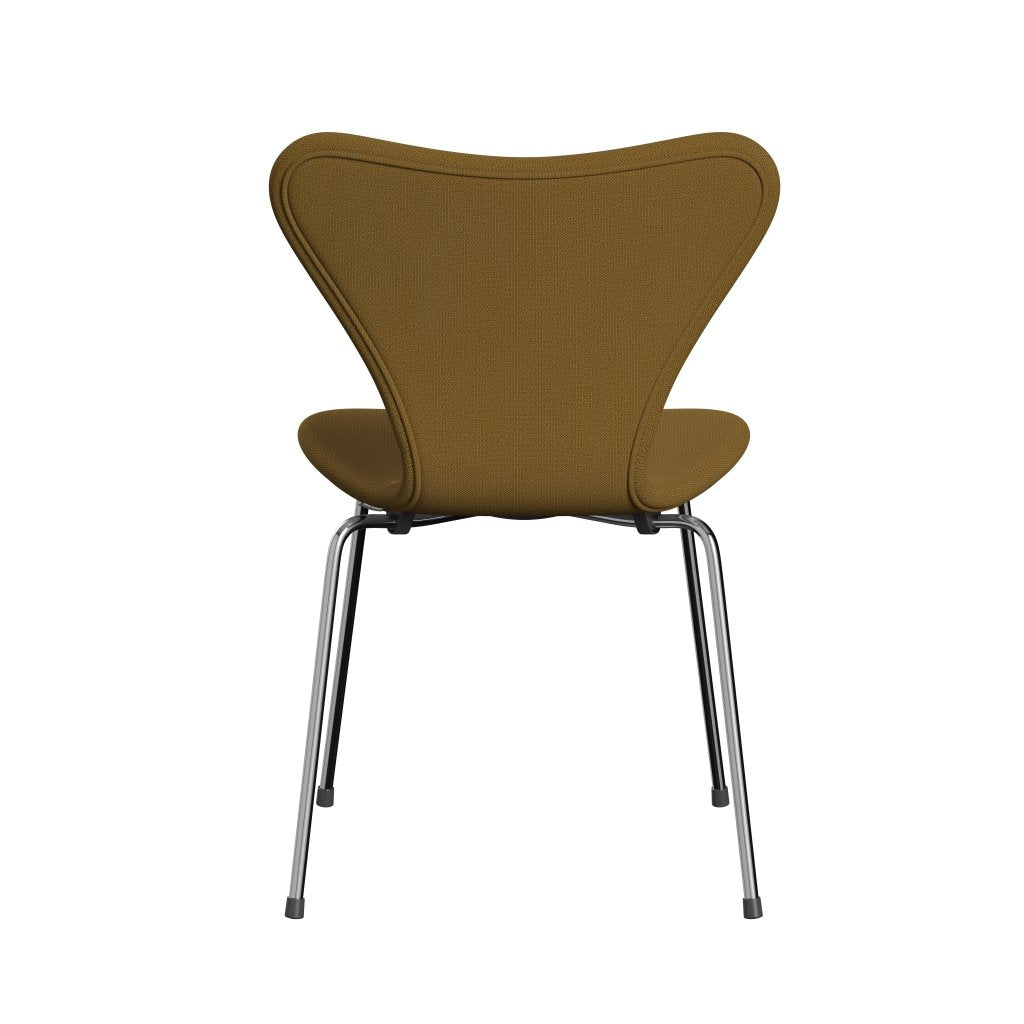 [product_category]-Fritz Hansen 3107 Chair Full Upholstery, Chrome/Capture Mustard Dark-Fritz Hansen-3107FU-CP6401-CST-FRI-4