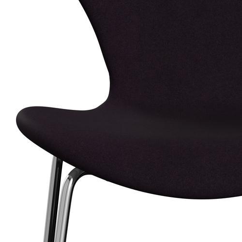 [product_category]-Fritz Hansen 3107 Chair Full Upholstery, Chrome/Divina Aubergine (Div376)-Fritz Hansen-3107FU-DIV376-CST-FRI-6