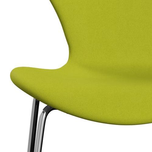 [product_category]-Fritz Hansen 3107 Chair Full Upholstery, Chrome/Divina Lime-Fritz Hansen-3107FU-DIV936-CST-FRI-6