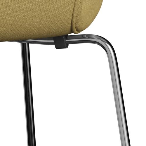 [product_category]-Fritz Hansen 3107 Chair Full Upholstery, Chrome/Fame Beige (F62068)-Fritz Hansen-3107FU-F62068-CST-FRI-7