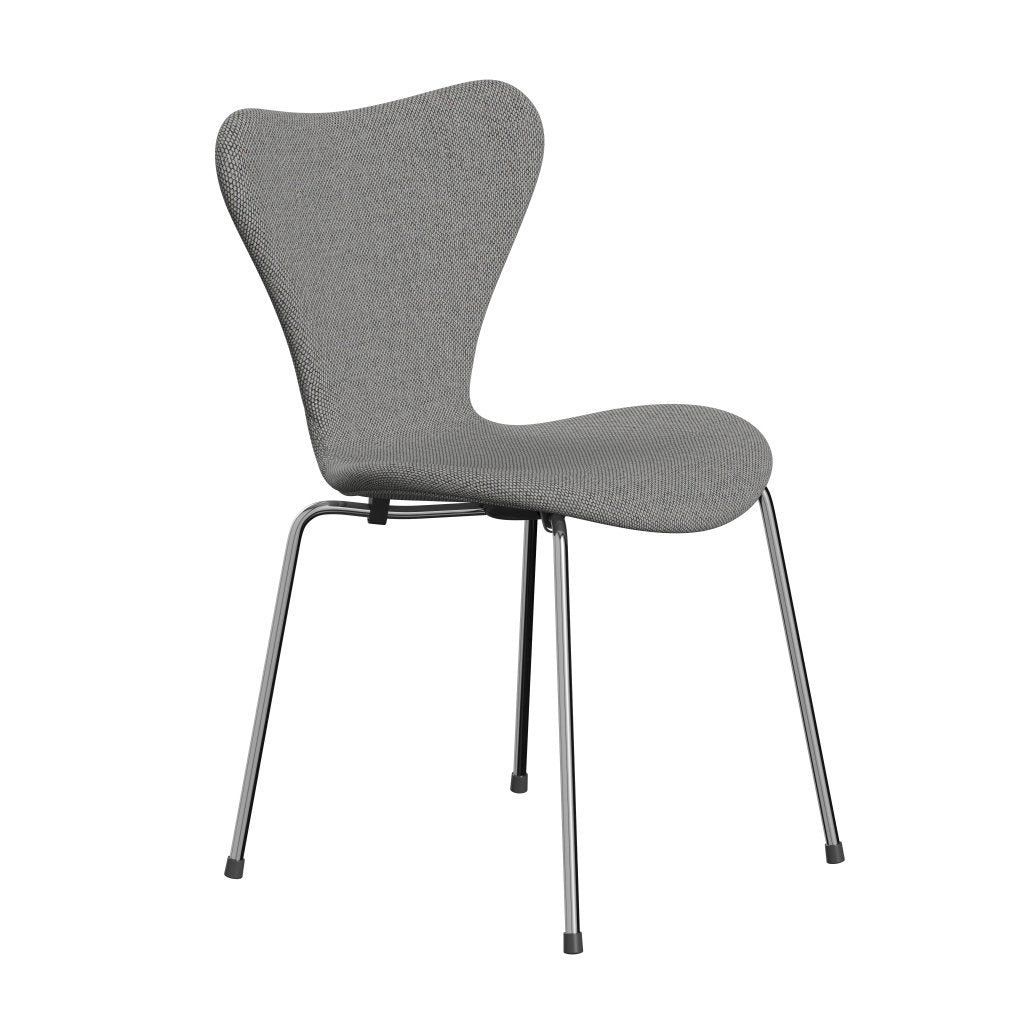 [product_category]-Fritz Hansen 3107 Chair Full Upholstery, Chrome/Re Wool Wool White/Natural-Fritz Hansen-3107FU-REW108-CST-FRI-2