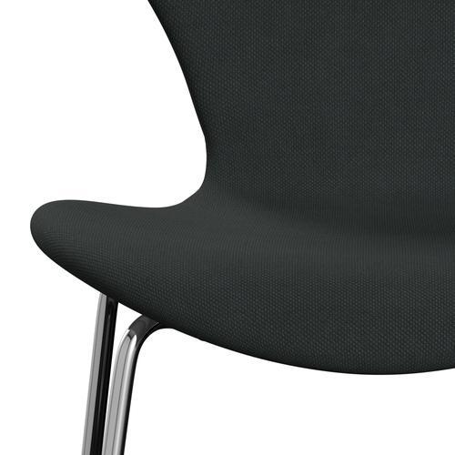 [product_category]-Fritz Hansen 3107 Chair Full Upholstery, Chrome/Steelcut Charcoal-Fritz Hansen-3107FU-STI180-CST-FRI-6