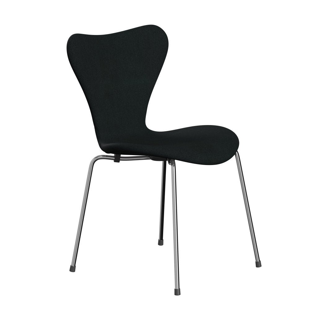 [product_category]-Fritz Hansen 3107 Chair Full Upholstery, Chrome/Tonus Black-Fritz Hansen-3107FU-TON128-CST-FRI-2