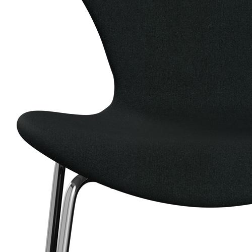 [product_category]-Fritz Hansen 3107 Chair Full Upholstery, Chrome/Tonus Black-Fritz Hansen-3107FU-TON128-CST-FRI-6