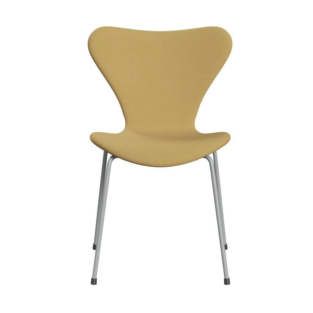 [product_category]-Fritz Hansen 3107 Chair Full Upholstery, Nine Grey/Christianshavn Yellow-Fritz Hansen-3107FU-CH1110-DRNIGR-FRI-1