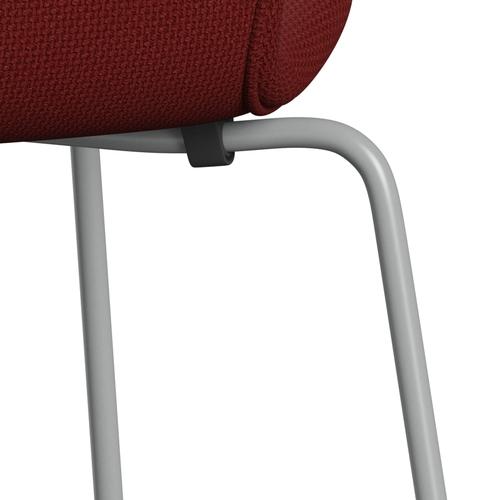 [product_category]-Fritz Hansen 3107 Chair Full Upholstery, Nine Grey/Diablo Wine Red-Fritz Hansen-3107FU-DIA302-DRNIGR-FRI-7