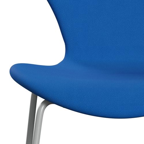 [product_category]-Fritz Hansen 3107 Chair Full Upholstery, Nine Grey/Fame Ocean Blue-Fritz Hansen-3107FU-F66131-DRNIGR-FRI-6