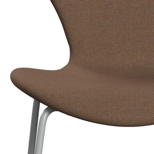 [product_category]-Fritz Hansen 3107 Chair Full Upholstery, Nine Grey/Re Wool Brown/Natural-Fritz Hansen-3107FU-REW378-DRNIGR-FRI-6