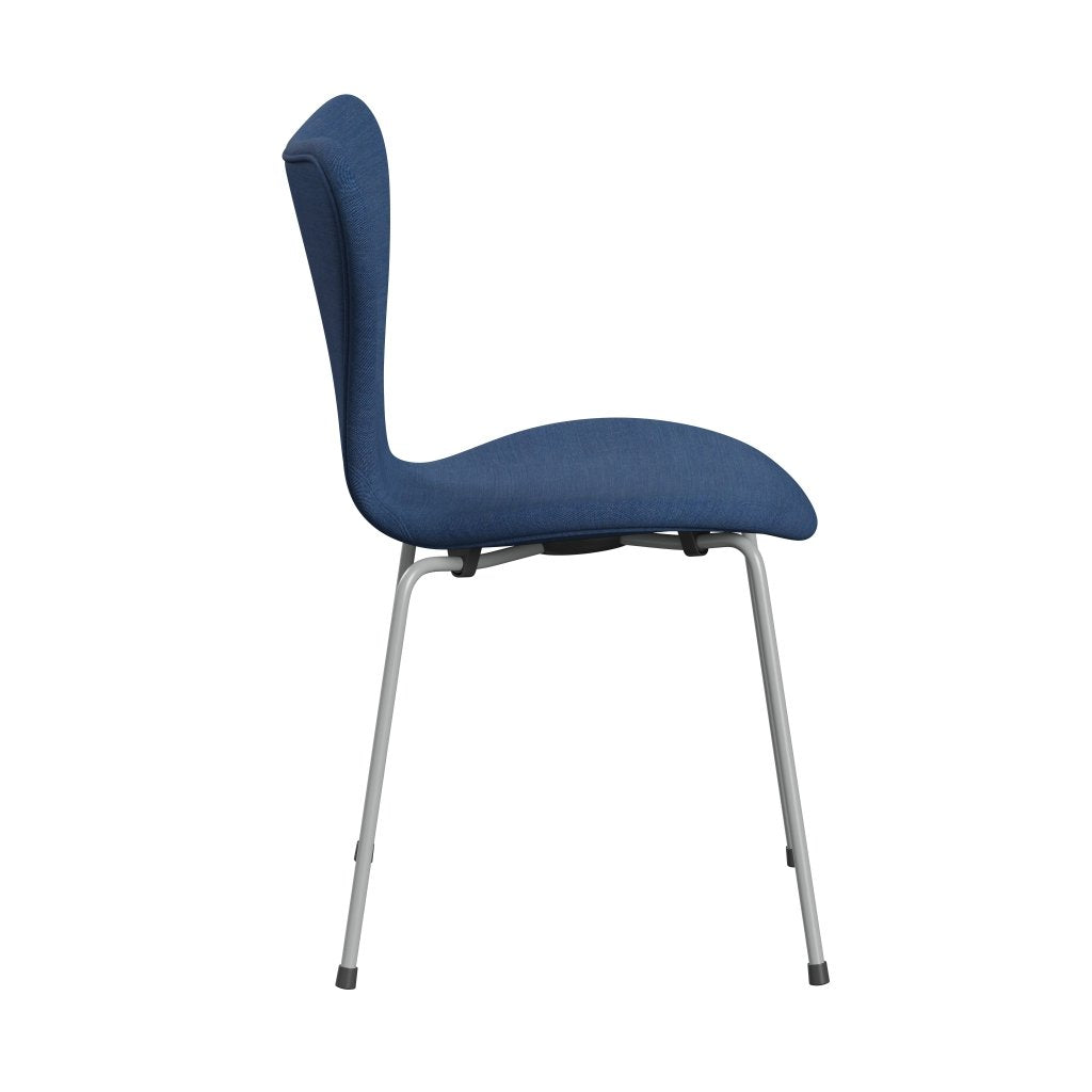 [product_category]-Fritz Hansen 3107 Chair Full Upholstery, Nine Grey/Remix Cobalt Blue-Fritz Hansen-3107FU-REM762-DRNIGR-FRI-3