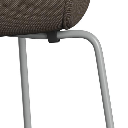 [product_category]-Fritz Hansen 3107 Chair Full Upholstery, Nine Grey/Steelcut Trio Grey/Brown-Fritz Hansen-3107FU-STR376-DRNIGR-FRI-7