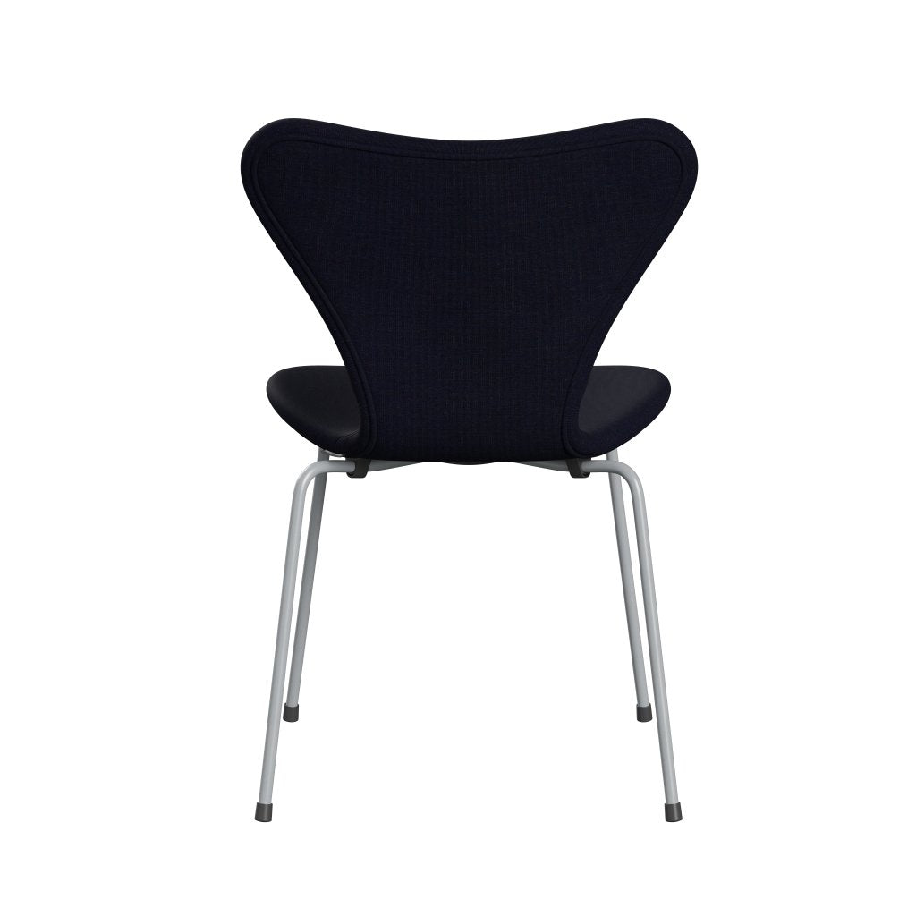 [product_category]-Fritz Hansen 3107 Chair Full Upholstery, Silver Grey/Canvas Midnight Blue-Fritz Hansen-3107FU-CA0786-SIGREY-FRI-4