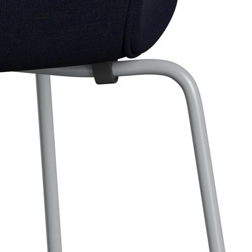 [product_category]-Fritz Hansen 3107 Chair Full Upholstery, Silver Grey/Canvas Midnight Blue-Fritz Hansen-3107FU-CA0786-SIGREY-FRI-7