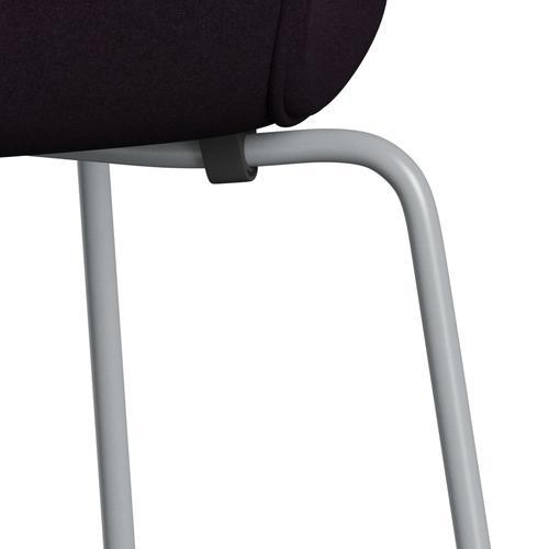 [product_category]-Fritz Hansen 3107 Chair Full Upholstery, Silver Grey/Divina Aubergine (Div376)-Fritz Hansen-3107FU-DIV376-SIGREY-FRI-7