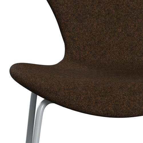 [product_category]-Fritz Hansen 3107 Chair Full Upholstery, Silver Grey/Divina Melange Warm Brown-Fritz Hansen-3107FU-DIM367-SIGREY-FRI-6