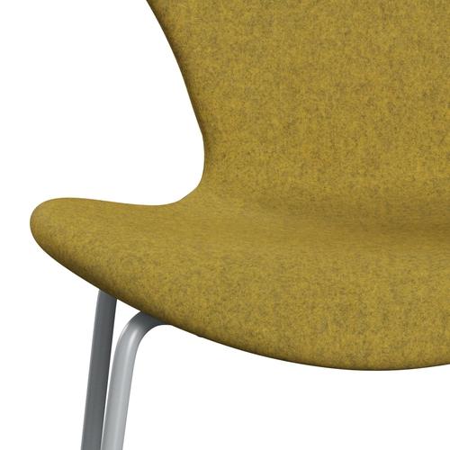 [product_category]-Fritz Hansen 3107 Chair Full Upholstery, Silver Grey/Divina Melange Yellow-Fritz Hansen-3107FU-DIM427-SIGREY-FRI-6