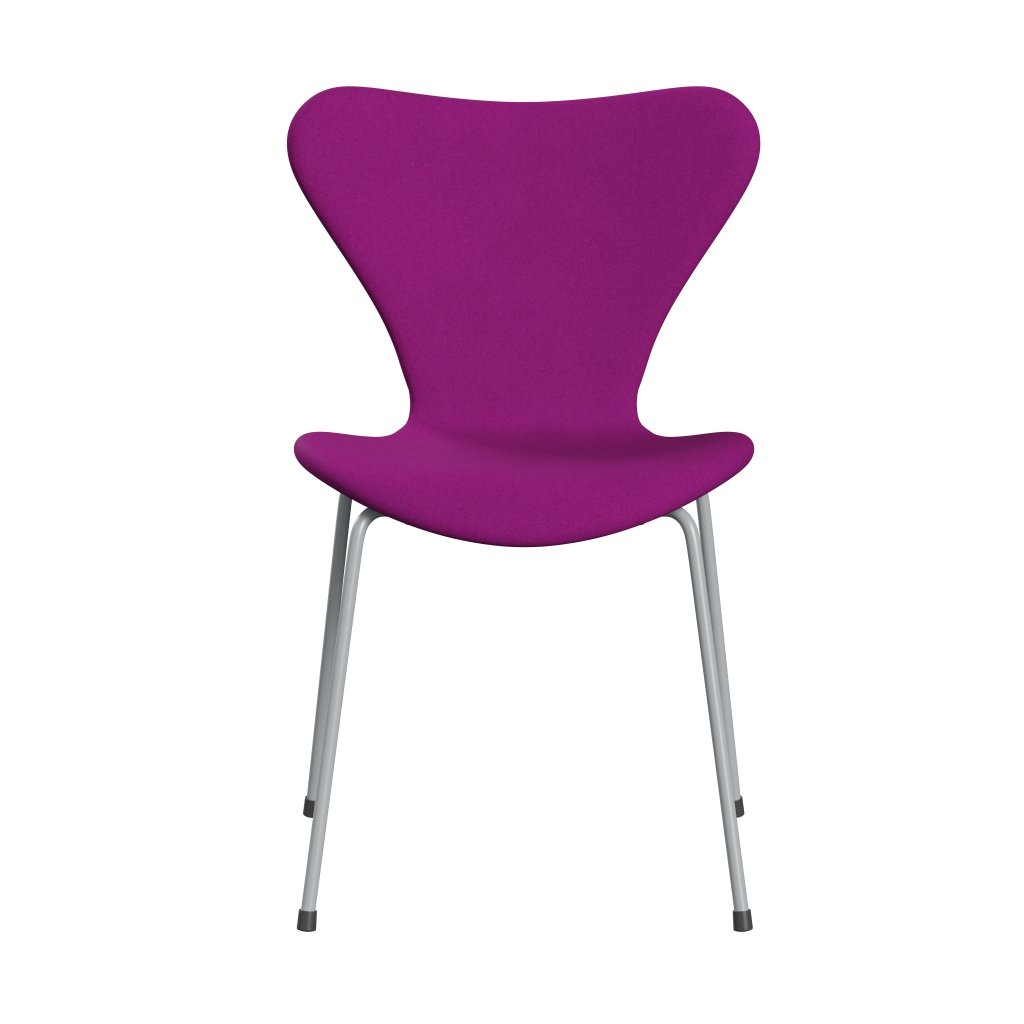 [product_category]-Fritz Hansen 3107 Chair Full Upholstery, Silver Grey/Divina Violet (Div666)-Fritz Hansen-3107FU-DIV666-SIGREY-FRI-1